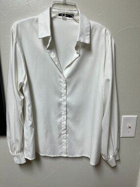Classic White Button-Up Blouse